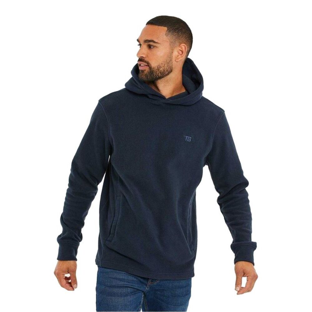 Threadbare Mens Microfleece Hoodie / Navy